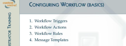 Content Central document management configuring workflow training