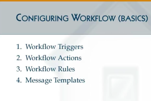 Content Central document management configuring workflow training