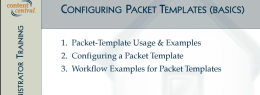 Configuring packet templates in Content Central document management system