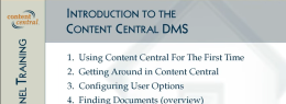Introduction to Content Central document management software