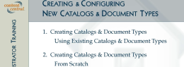 Creating and configuring new catalogs and document types in Content Central document management system