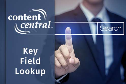 Performing a Key Field Look-up in the Capture Page of Content Central