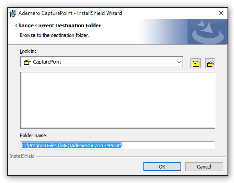 Installing CapturePoint - Install Wizard - Choose Drive