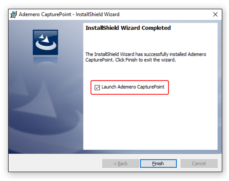 Installing CapturePoint - Install Wizard - Launch Now