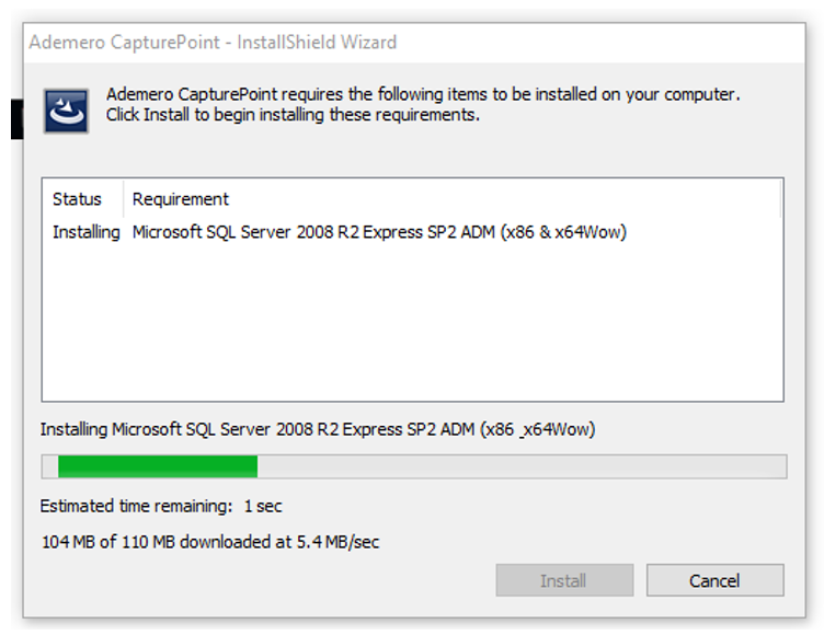 Installing CapturePoint - Requirements Prompt - installing