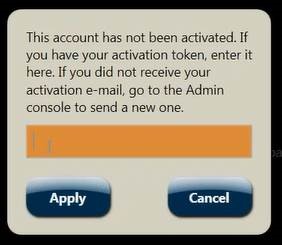 CP-Account Not Activated Prompt